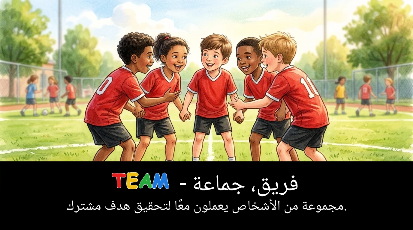 Arabic Illustration for team